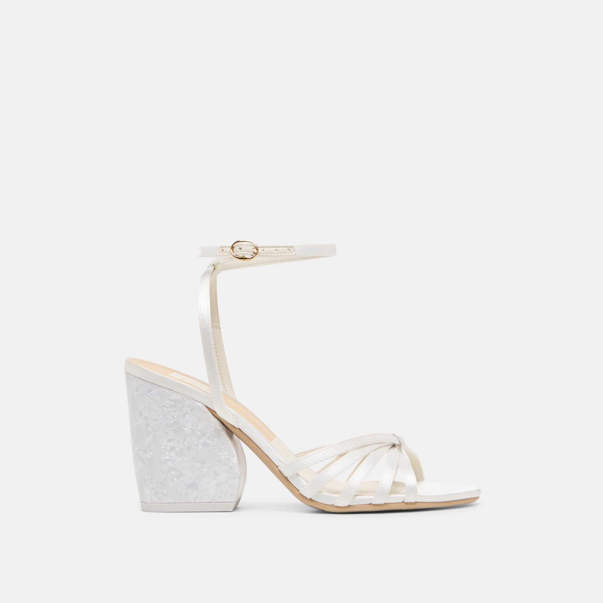 Ronica True White Satin Heels Dolce Vita