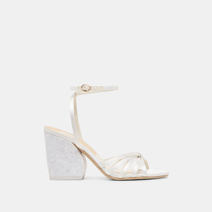 Ronica True White Satin Heels Dolce Vita