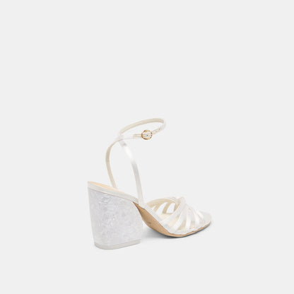 Ronica True White Satin Heels Dolce Vita