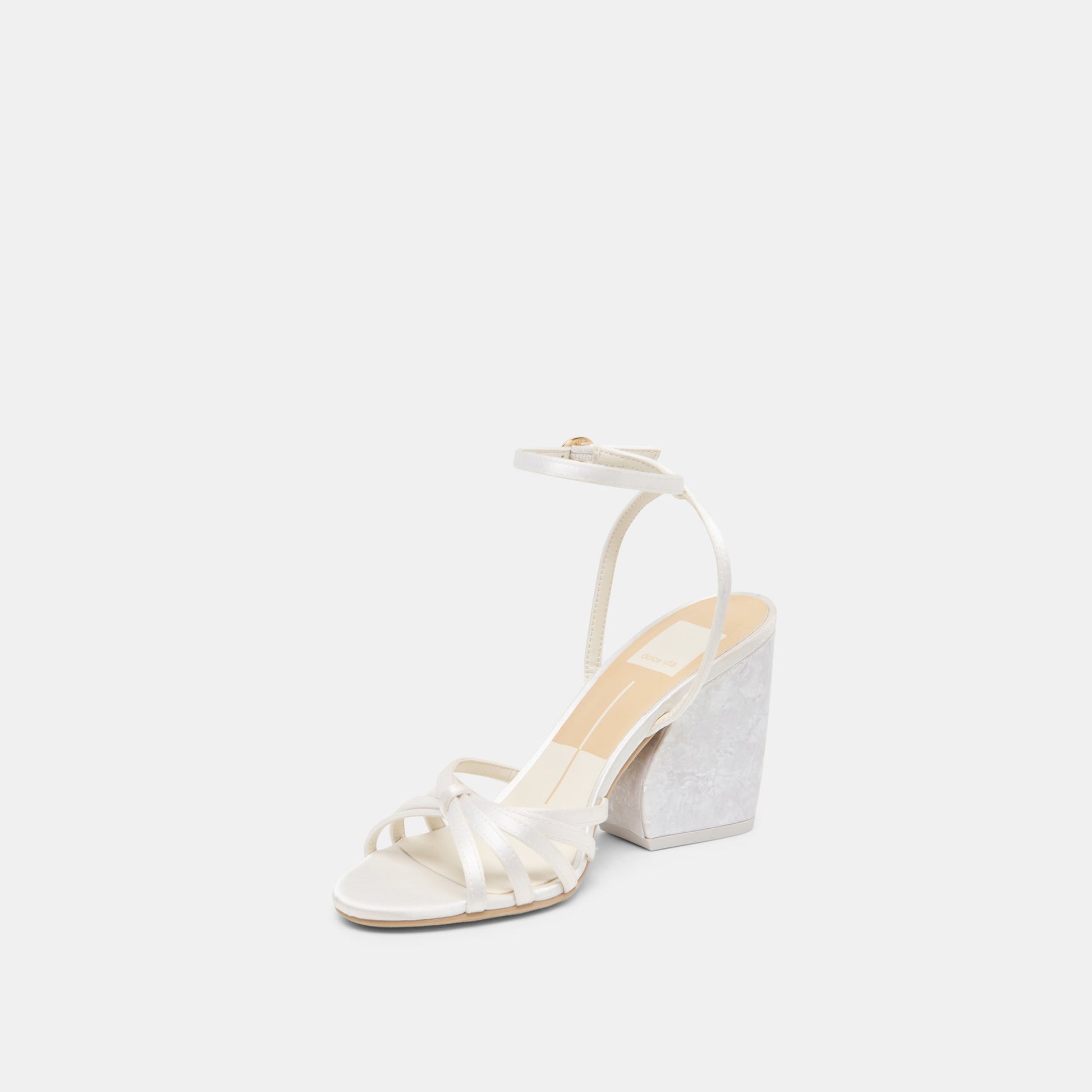 Ronica True White Satin Heels Dolce Vita