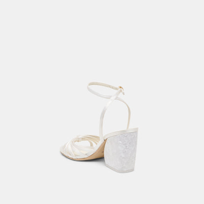 Ronica True White Satin Heels Dolce Vita