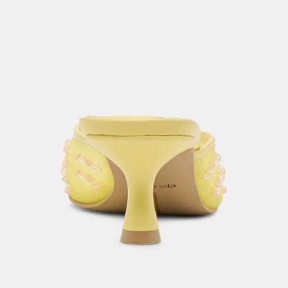 CLARA WIDE HEELS LEMON MESH Dolce Vita