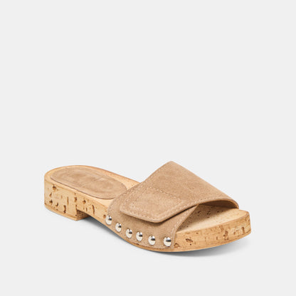 Sandy Taupe Suede Sandals Dolce Vita