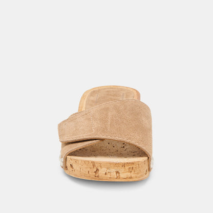 Sandy Taupe Suede Sandals Dolce Vita