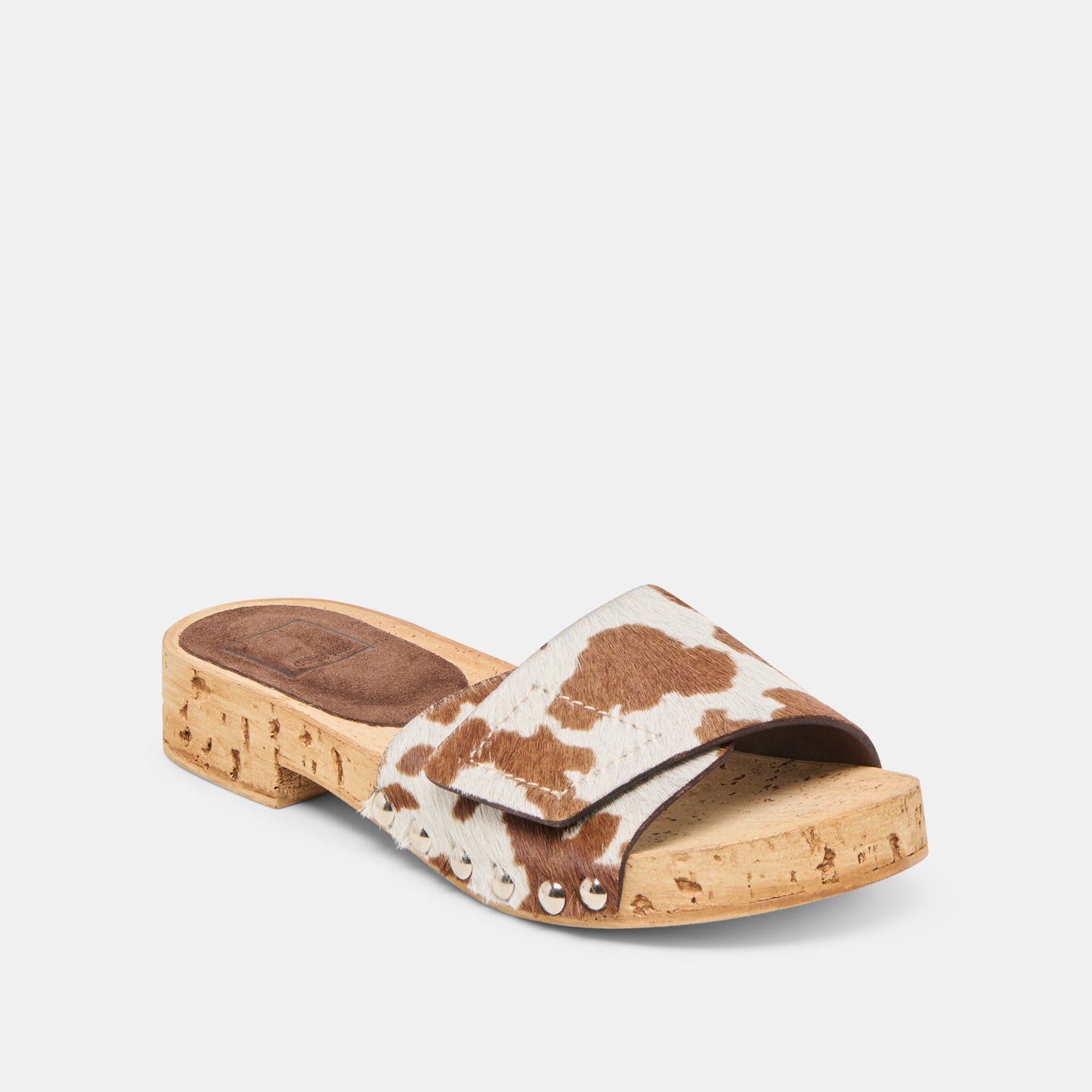 Sandy Cocoa Taurus Calf Hair Sandals Dolce Vita