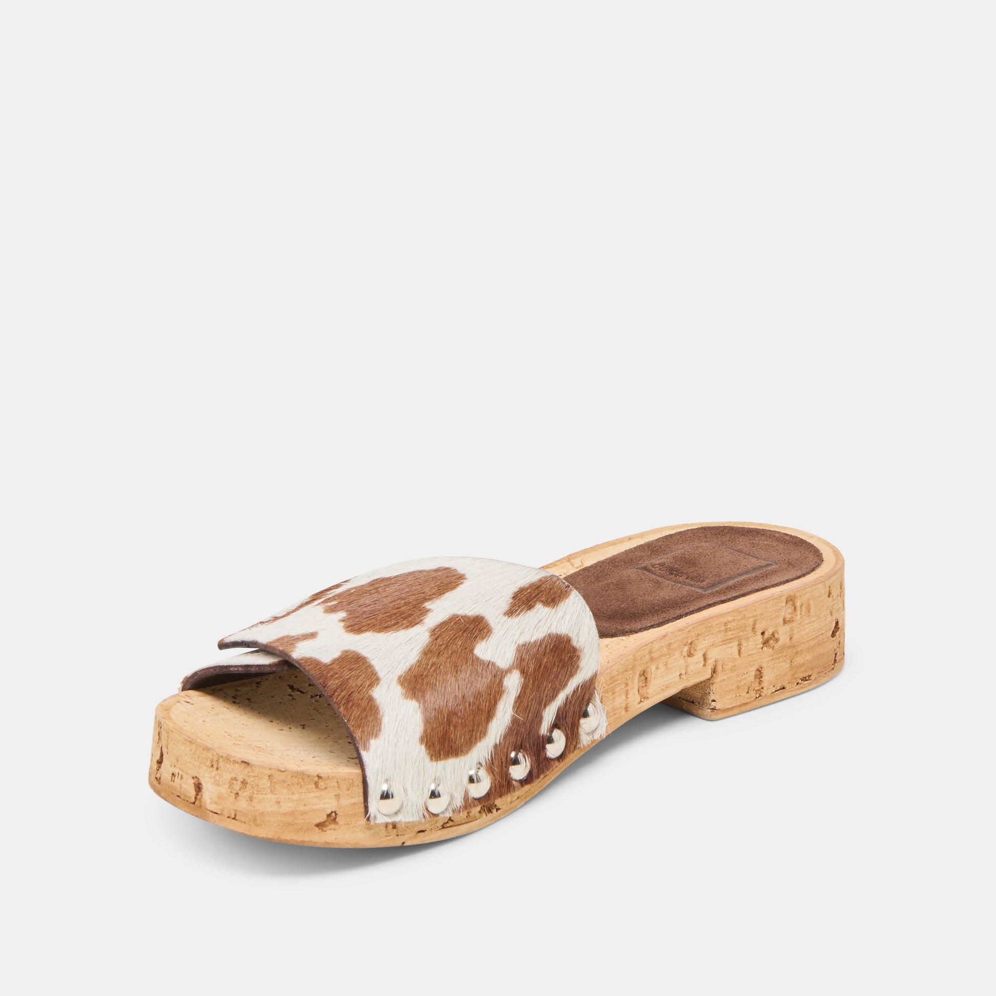Sandy Cocoa Taurus Calf Hair Sandals Dolce Vita