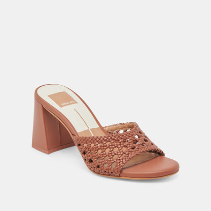 MARGOE HEELS COGNAC WOVEN STELLA Dolce Vita
