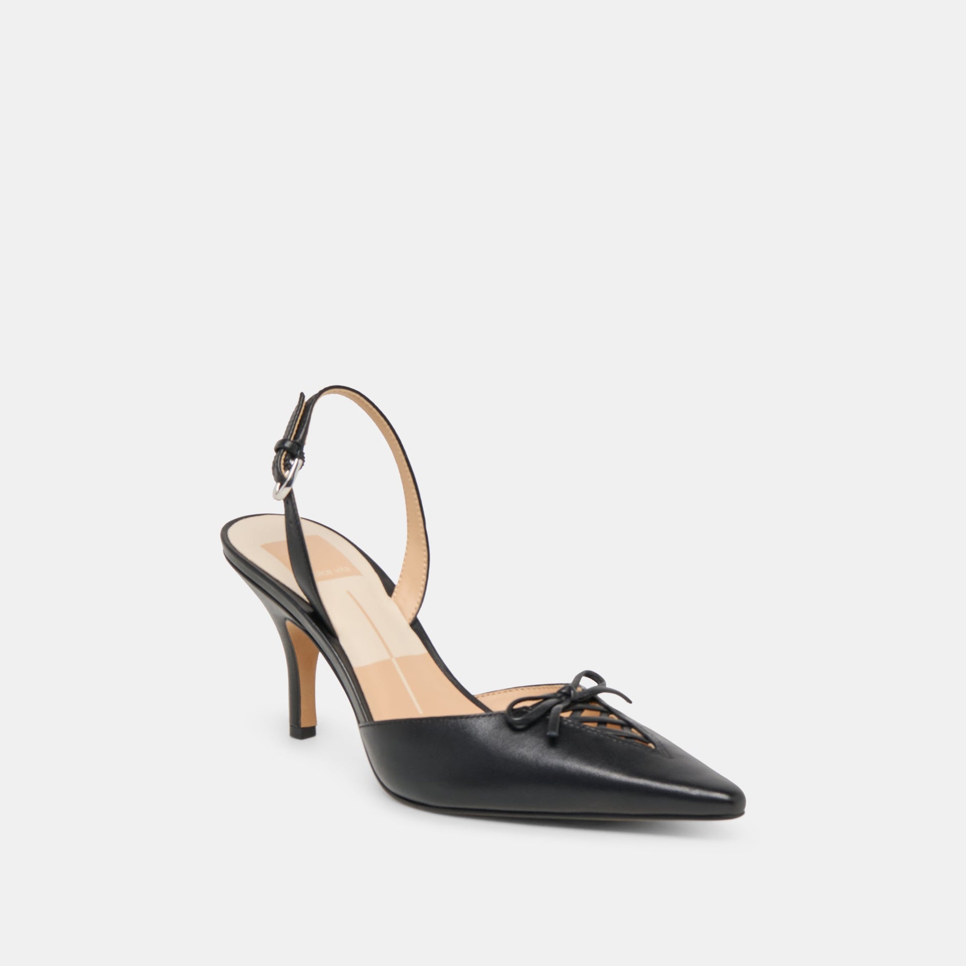 Hamya Black Leather Heels Dolce Vita
