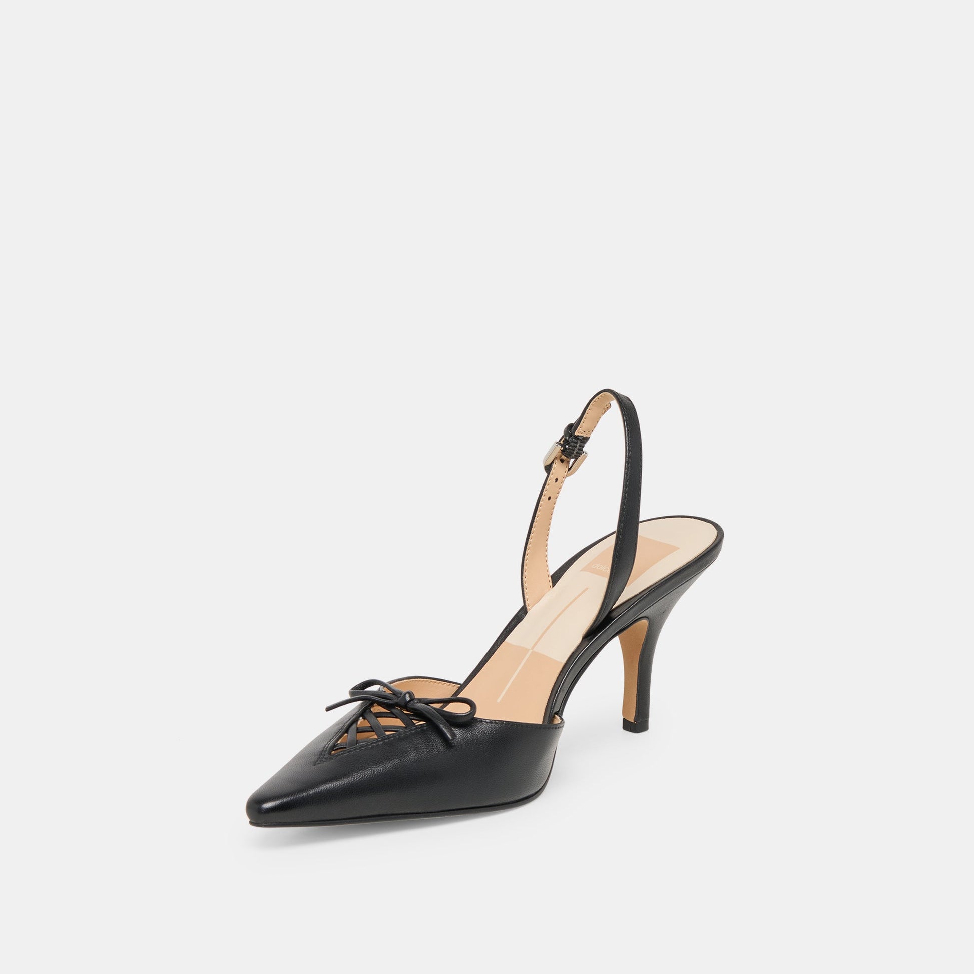 Hamya Black Leather Heels Dolce Vita