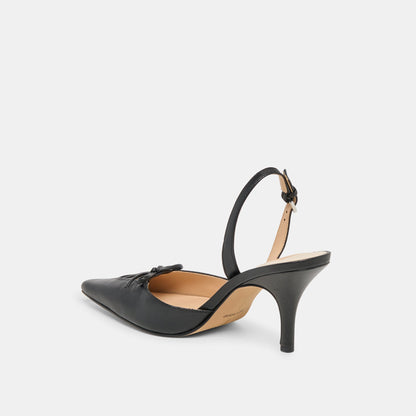 Hamya Black Leather Heels Dolce Vita