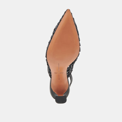 GLORIA HEELS BLACK WOVEN Dolce Vita