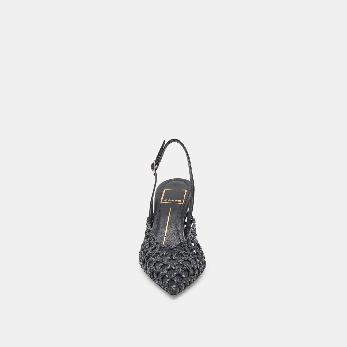 GLORIA HEELS BLACK WOVEN Dolce Vita