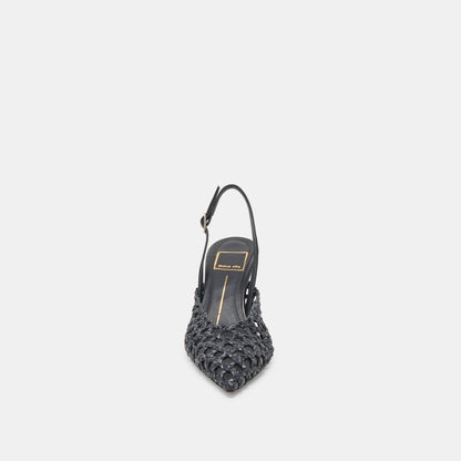 GLORIA HEELS BLACK WOVEN Dolce Vita