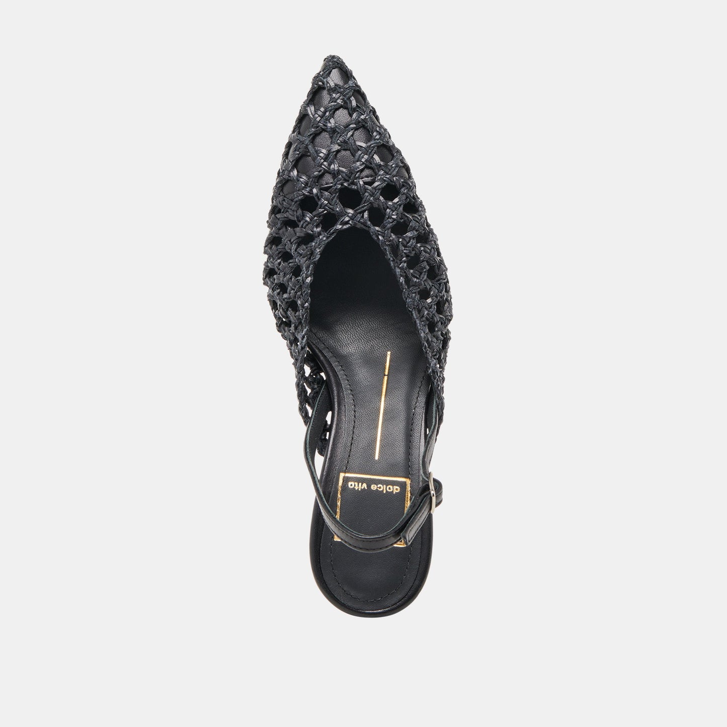 GLORIA HEELS BLACK WOVEN Dolce Vita