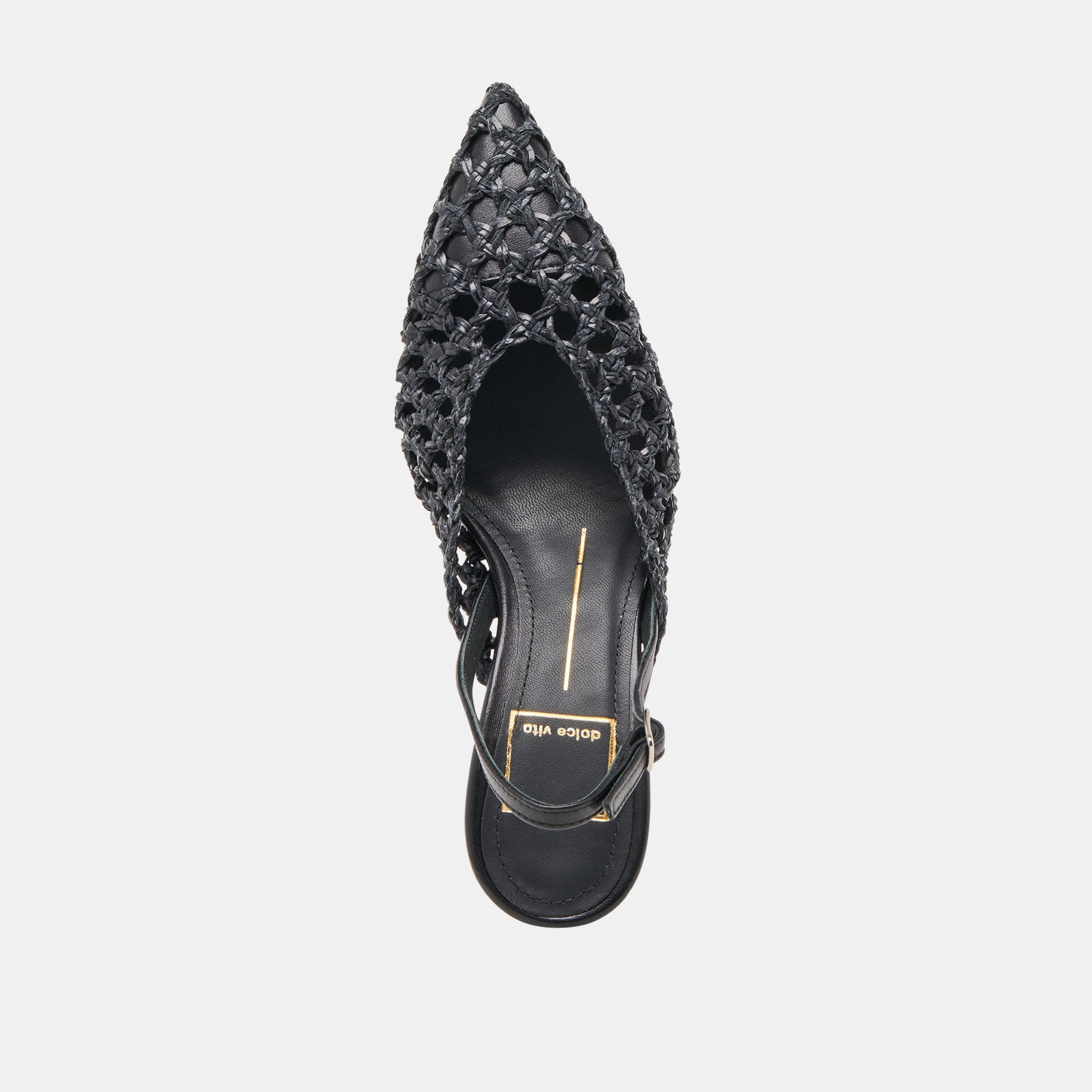 GLORIA HEELS BLACK WOVEN Dolce Vita