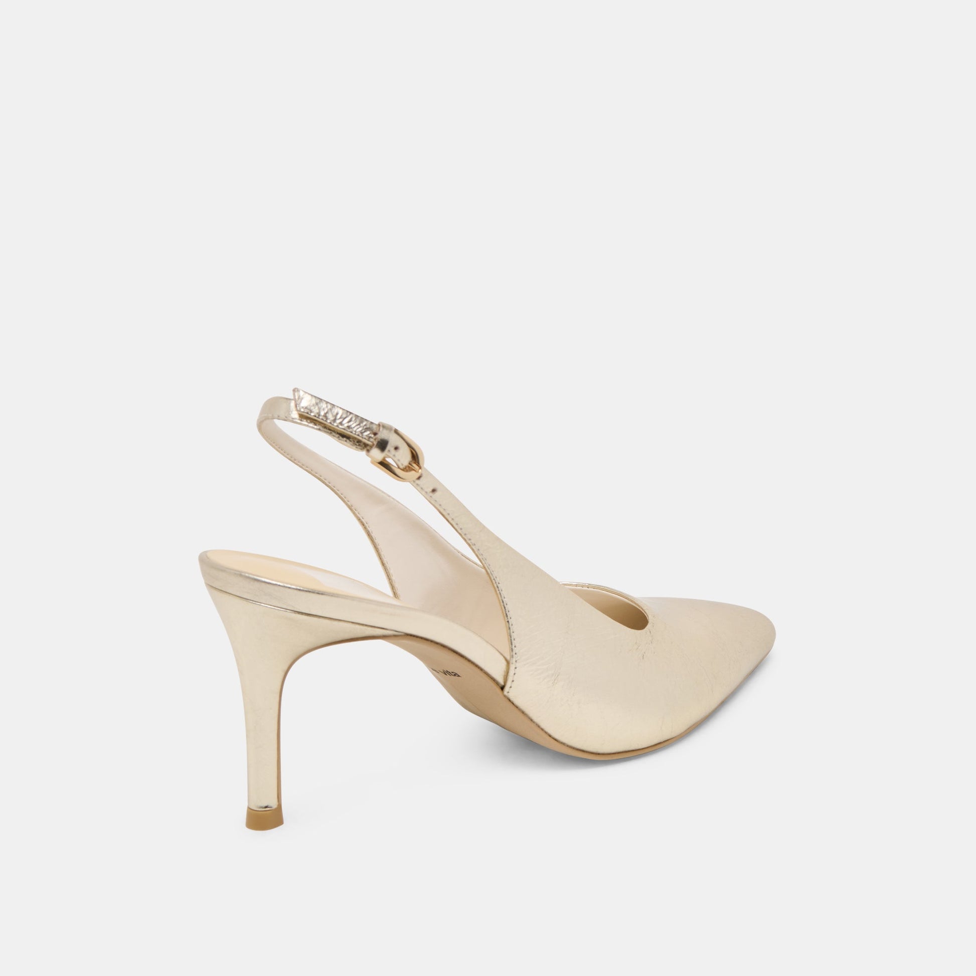 ELASI HEELS LIGHT GOLD CRINKLE PATENT Dolce Vita