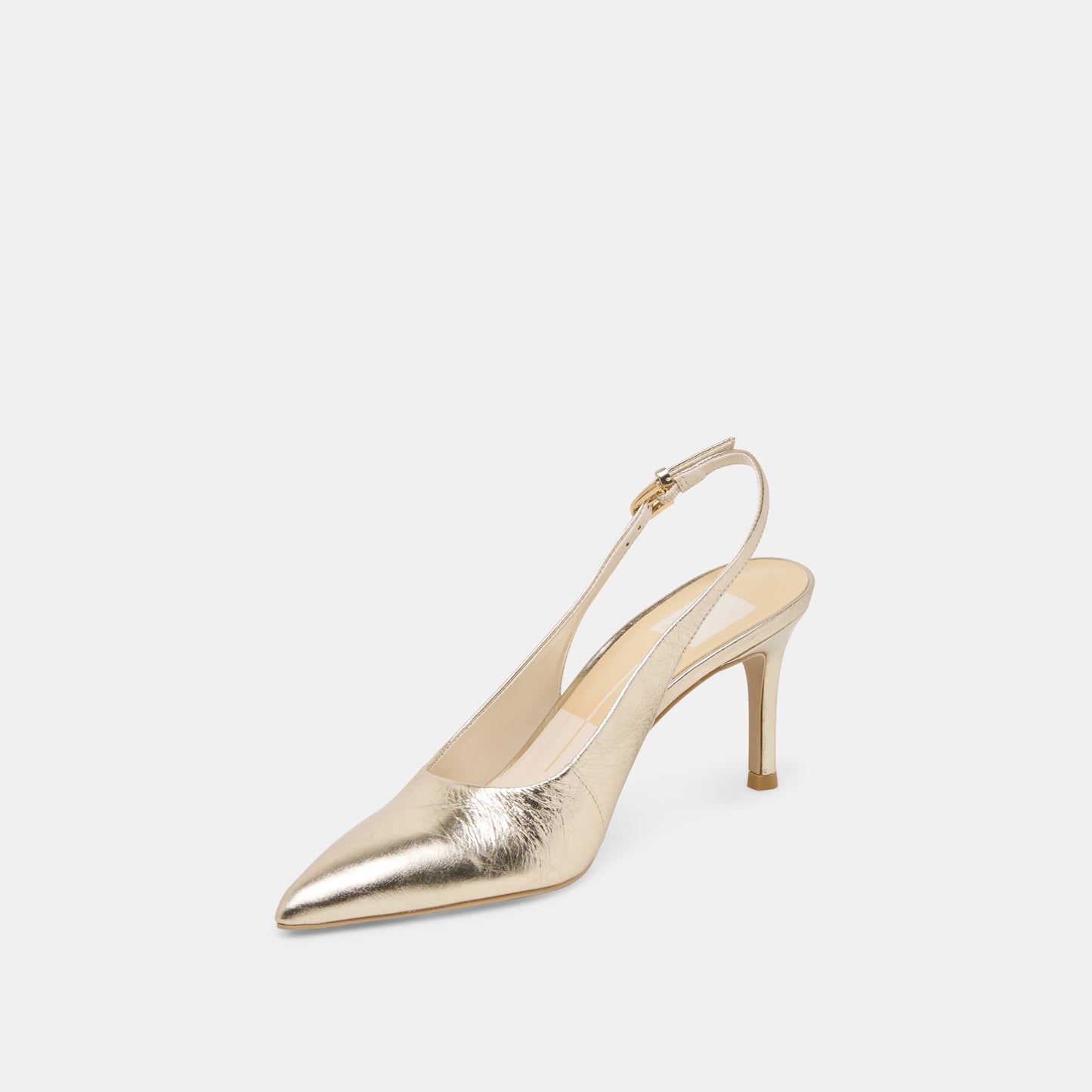 ELASI HEELS LIGHT GOLD CRINKLE PATENT Dolce Vita