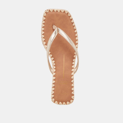 BARTY SANDALS GOLD METALLIC LEATHER Dolce Vita