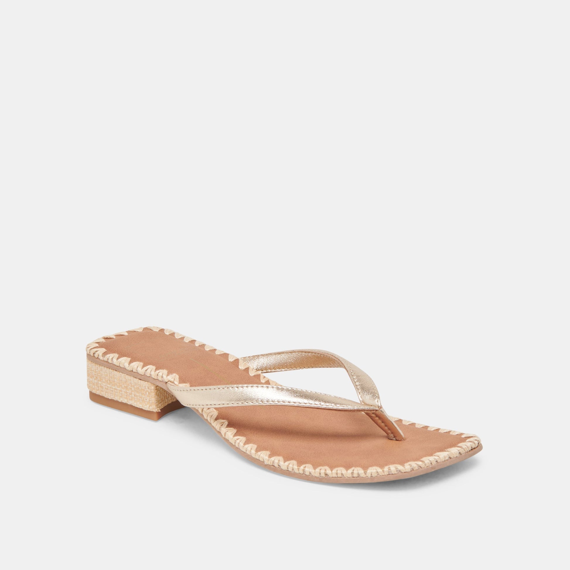 BARTY SANDALS GOLD METALLIC LEATHER Dolce Vita
