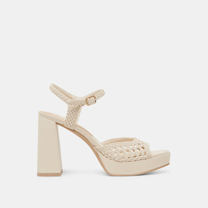 PEYTEN WIDE HEELS CREME WOVEN STELLA Dolce Vita