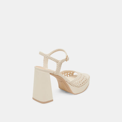 PEYTEN WIDE HEELS CREME WOVEN STELLA Dolce Vita