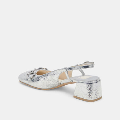 MELLI HEELS SILVER DISTRESSED LEATHER Dolce Vita