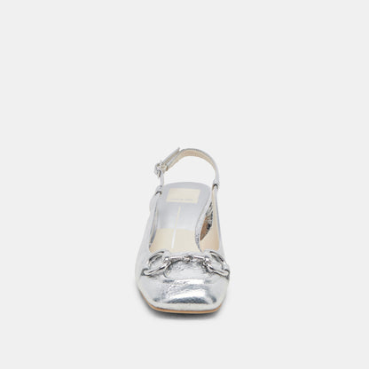 MELLI HEELS SILVER DISTRESSED LEATHER Dolce Vita