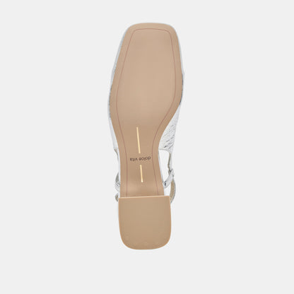 MELLI HEELS SILVER DISTRESSED LEATHER Dolce Vita