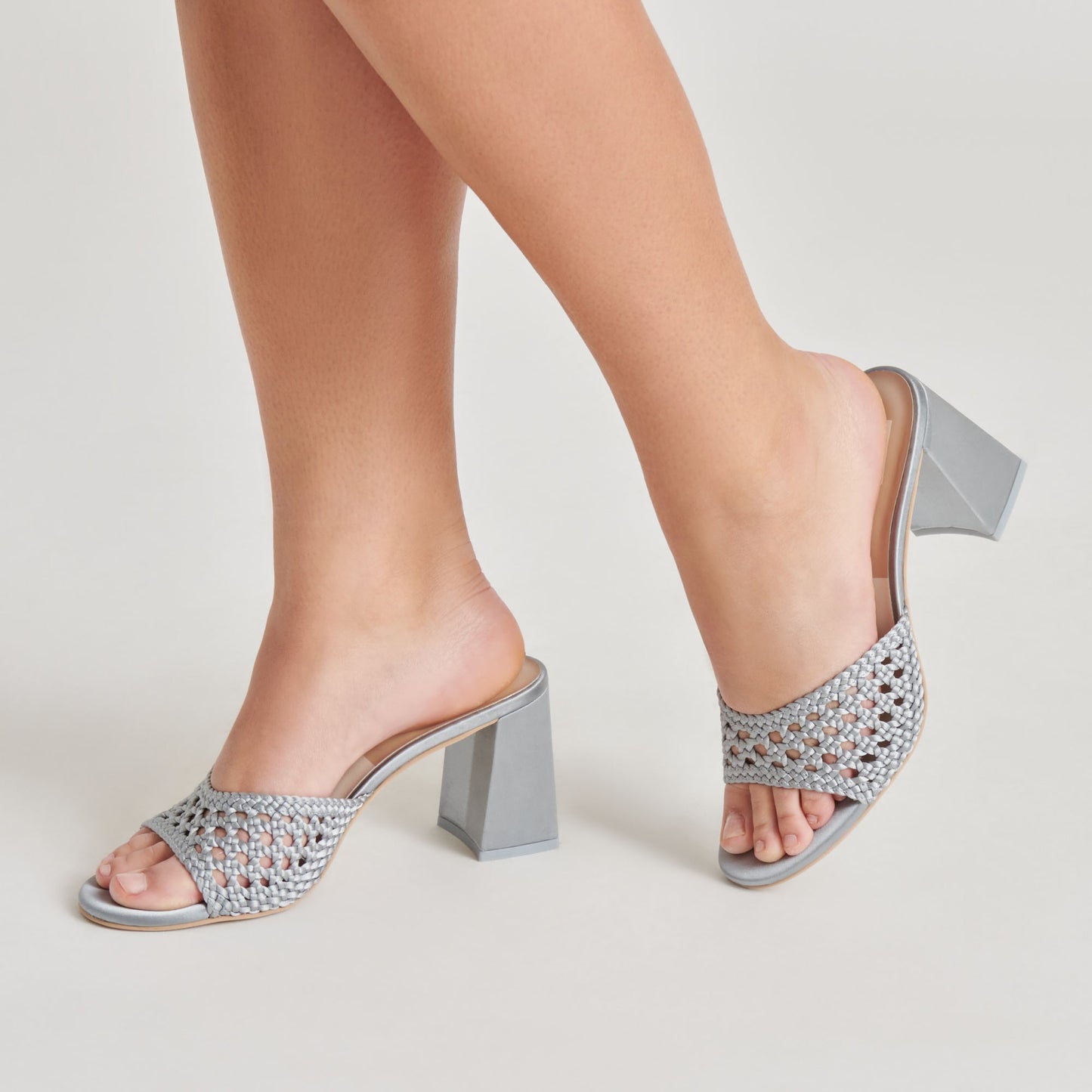 MARGOE HEELS LIGHT BLUE WOVEN SATIN Dolce Vita