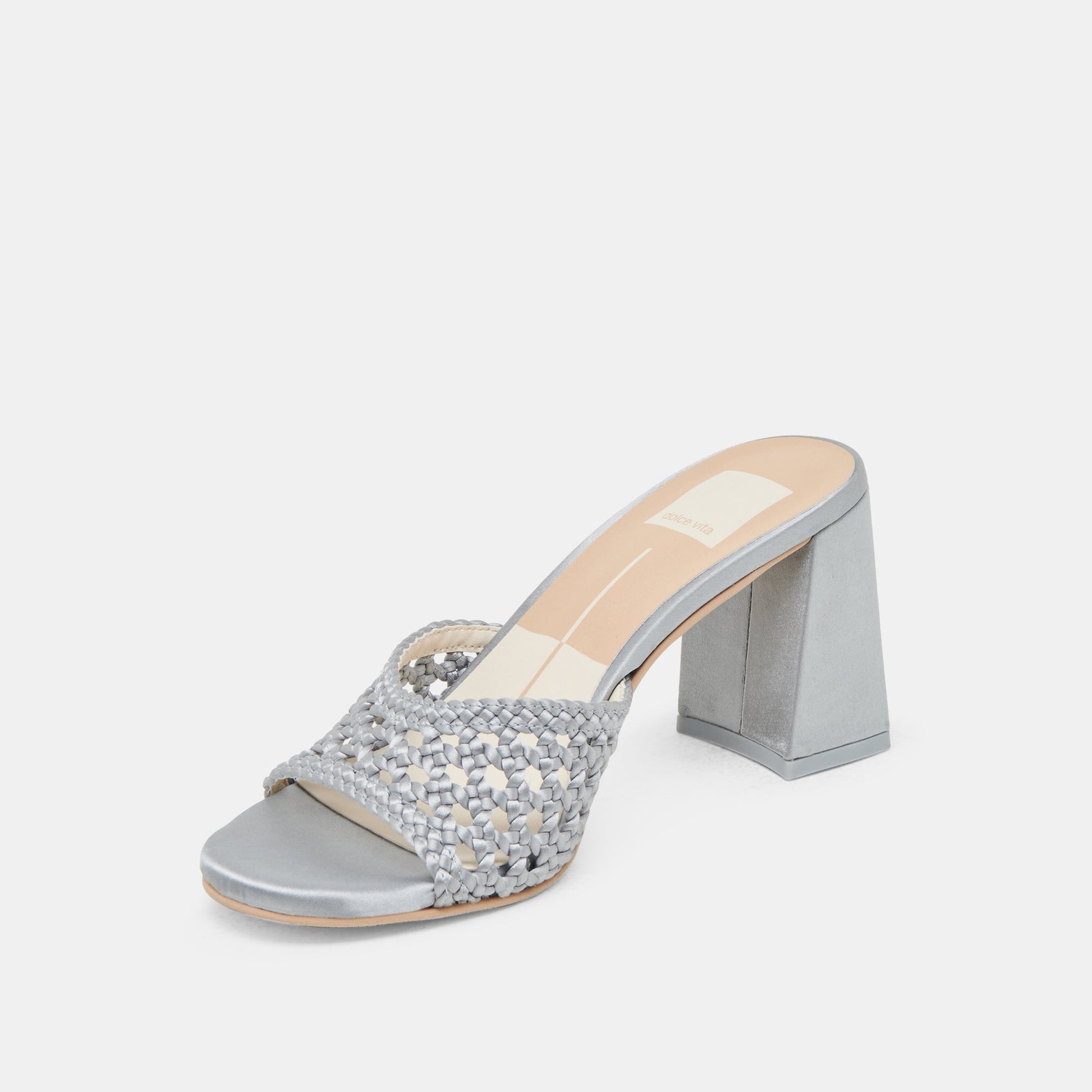 MARGOE HEELS LIGHT BLUE WOVEN SATIN Dolce Vita