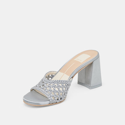 MARGOE HEELS LIGHT BLUE WOVEN SATIN Dolce Vita