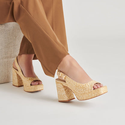 FLORES HEELS NATURAL RAFFIA Dolce Vita