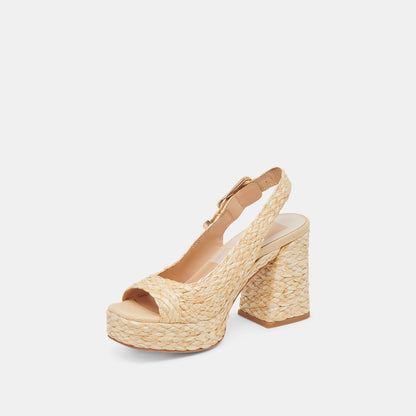 FLORES HEELS NATURAL RAFFIA Dolce Vita