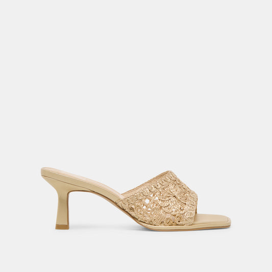 MAYLAH HEELS LIGHT GOLD MACRAME Dolce Vita