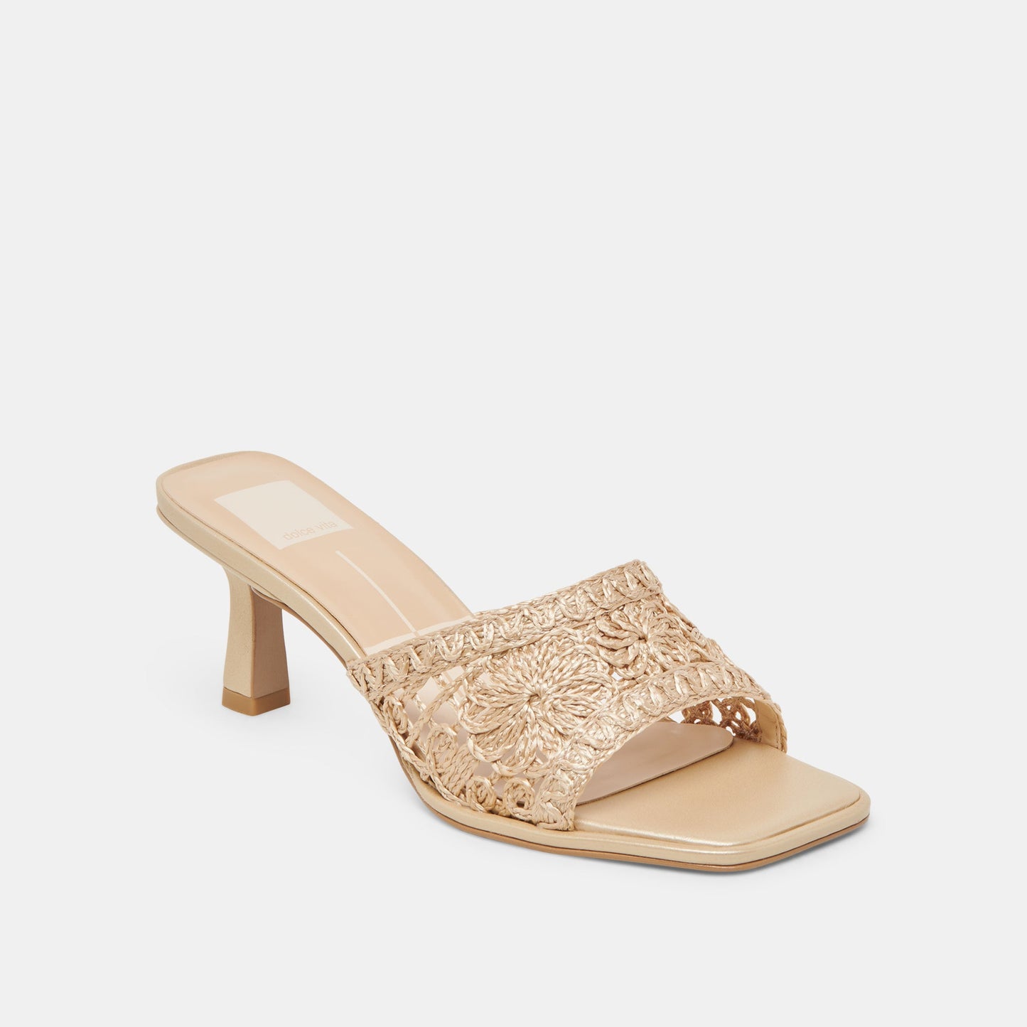 MAYLAH HEELS LIGHT GOLD MACRAME Dolce Vita