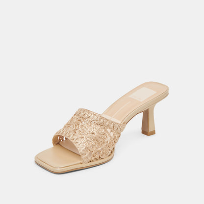 MAYLAH HEELS LIGHT GOLD MACRAME Dolce Vita