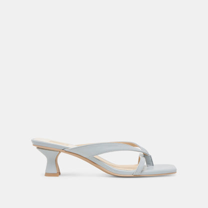 BREVEL WIDE HEELS LIGHT BLUE LEATHER Dolce Vita