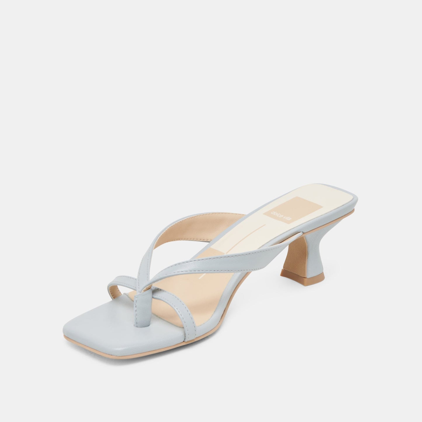BREVEL WIDE HEELS LIGHT BLUE LEATHER Dolce Vita