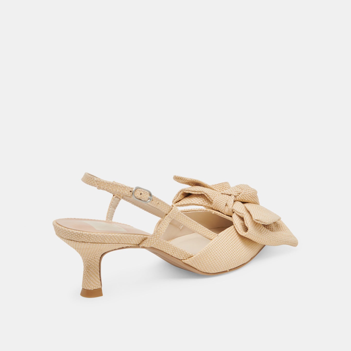 ODELA BOW HEELS NATURAL WOVEN RAFFIA Dolce Vita