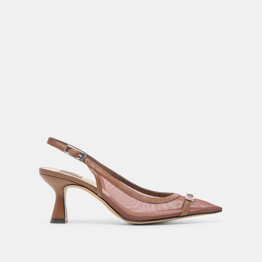 Lorine Espresso Mesh Heels Dolce Vita