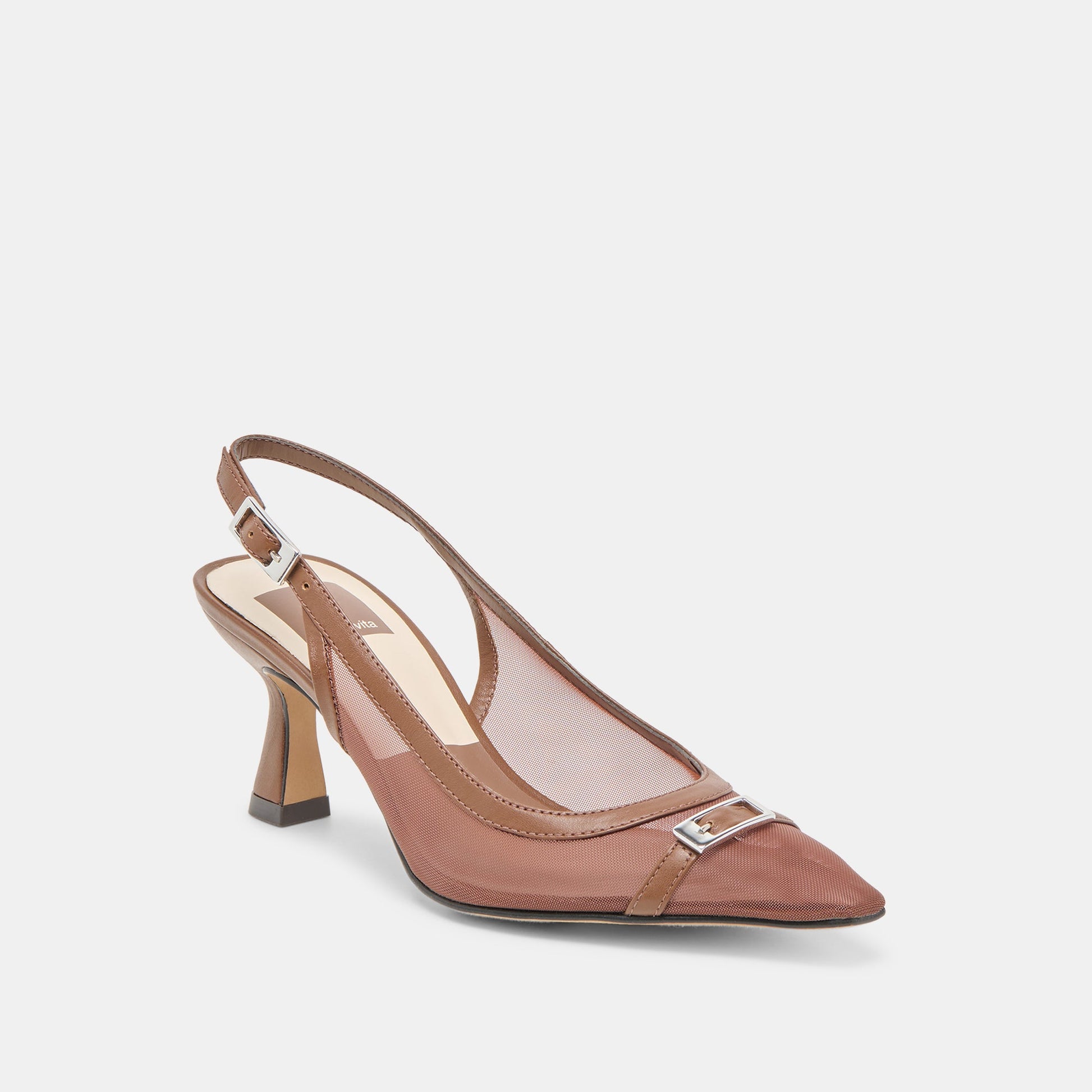 Lorine Espresso Mesh Heels Dolce Vita