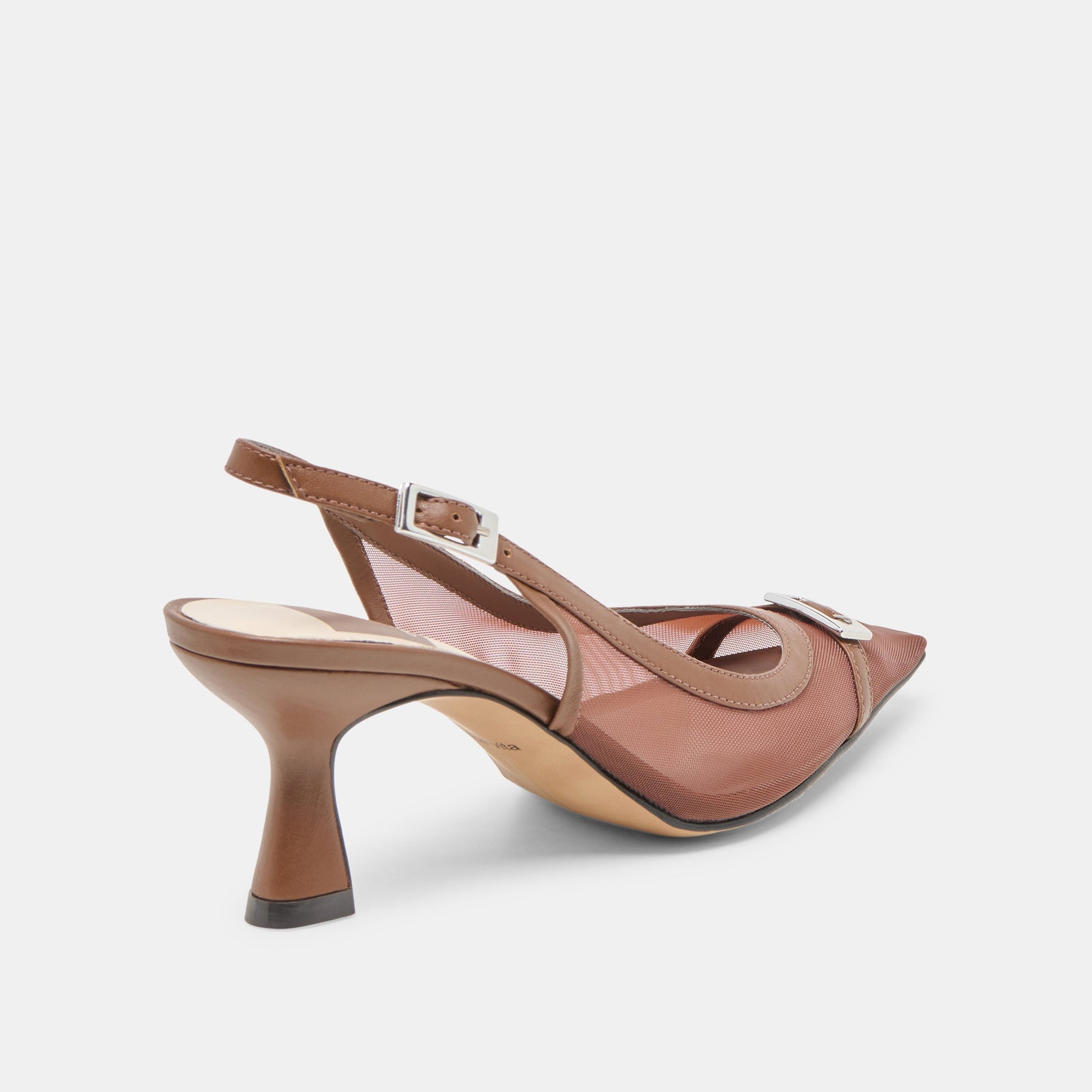 Lorine Espresso Mesh Heels Dolce Vita