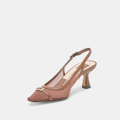 Lorine Espresso Mesh Heels Dolce Vita
