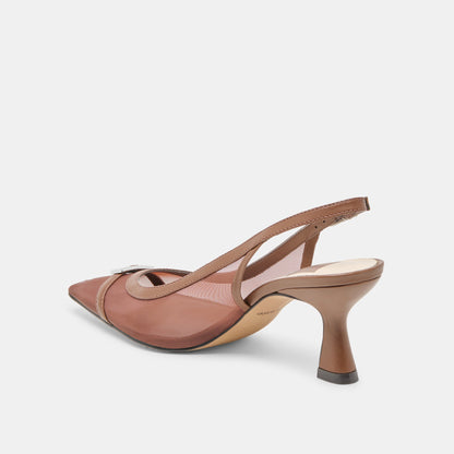 Lorine Espresso Mesh Heels Dolce Vita