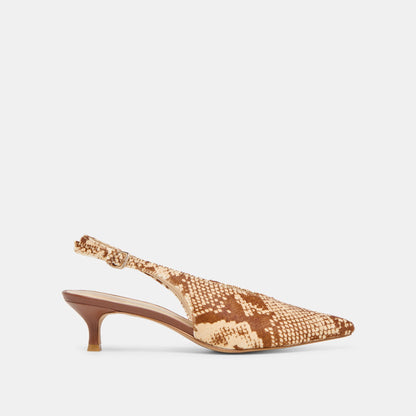 Alenna Brown Snake Calf Hair Heels Dolce Vita
