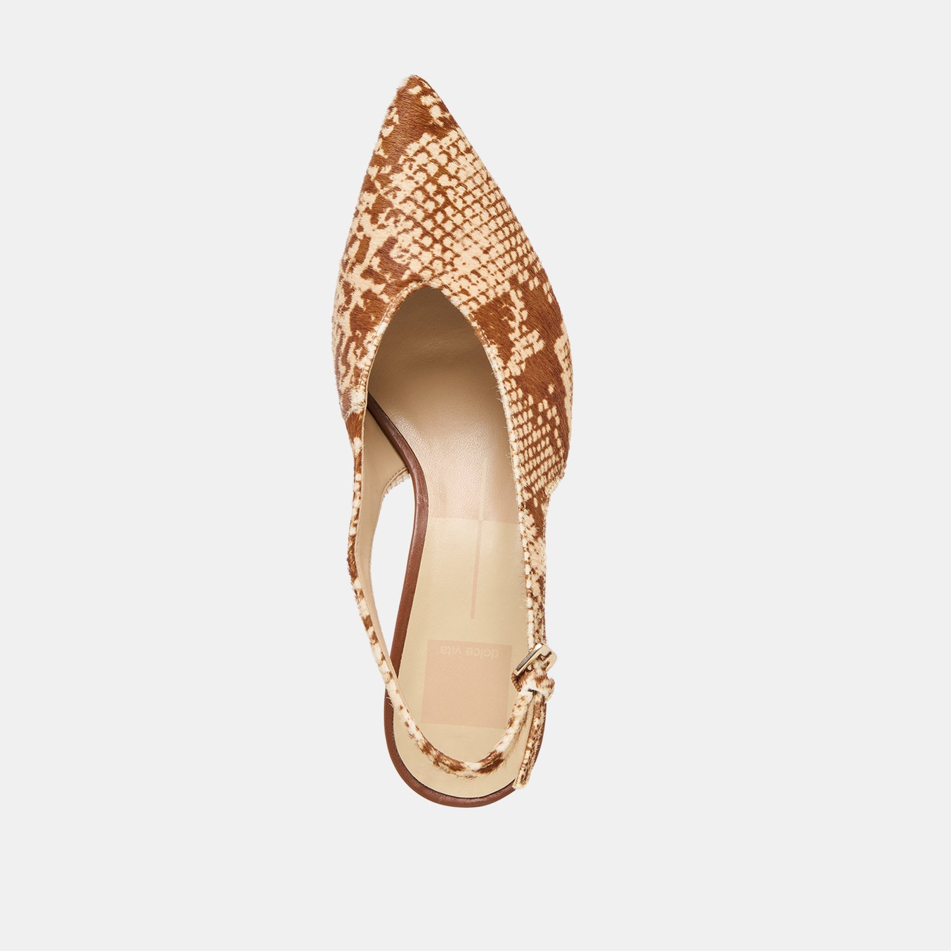Alenna Brown Snake Calf Hair Heels Dolce Vita