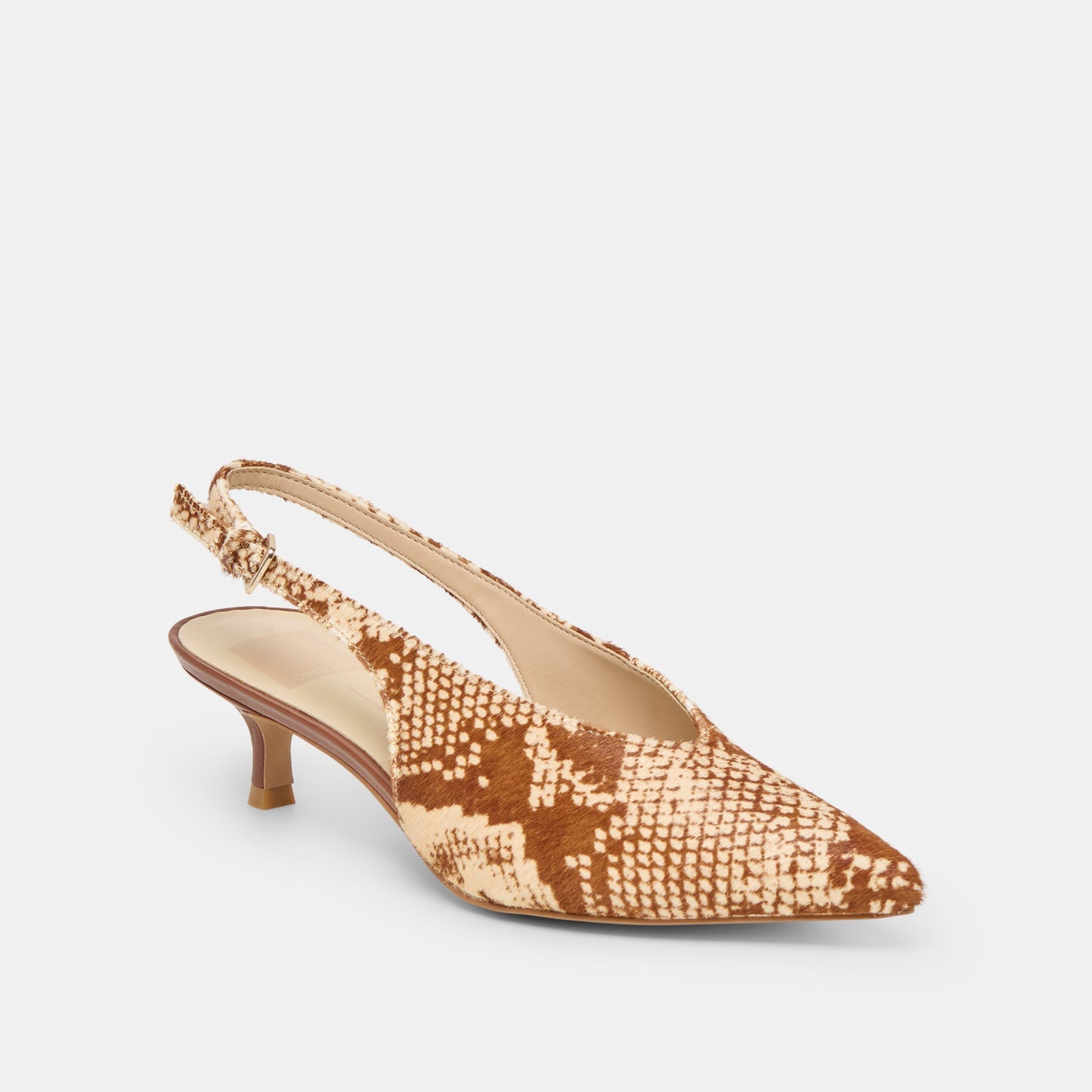 Alenna Brown Snake Calf Hair Heels Dolce Vita