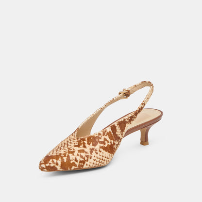 Alenna Brown Snake Calf Hair Heels Dolce Vita