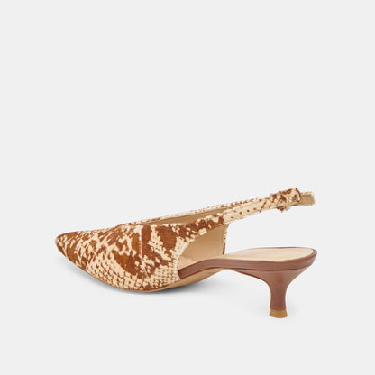 Alenna Brown Snake Calf Hair Heels Dolce Vita