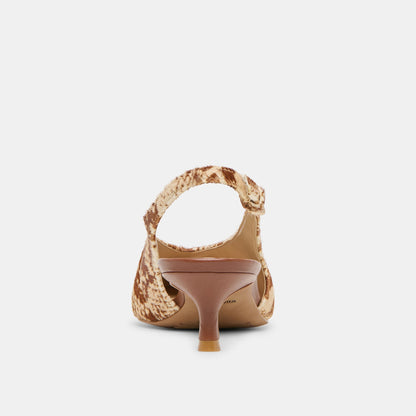 Alenna Brown Snake Calf Hair Heels Dolce Vita